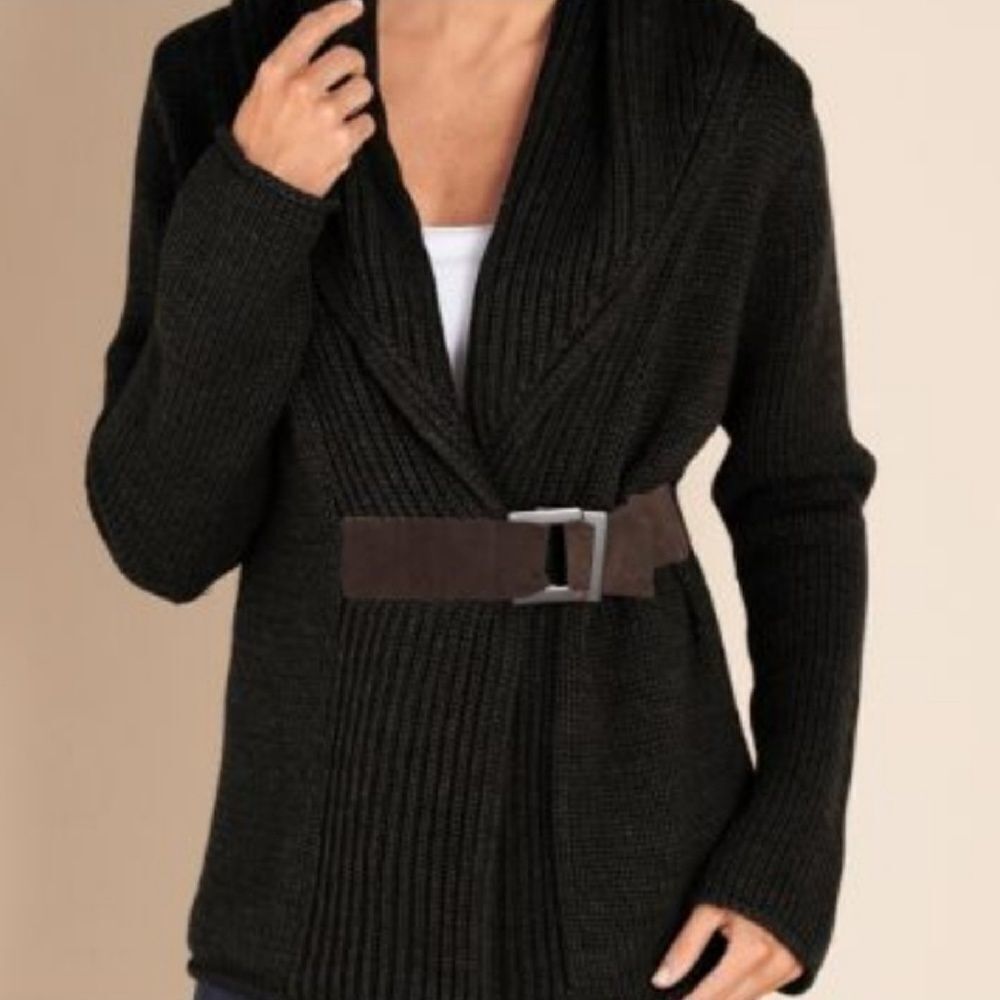 Soft Surroundings Black Country Weekend Sweater XS